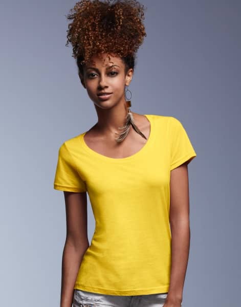 Anvil-t-shirt-geel-vrouwen