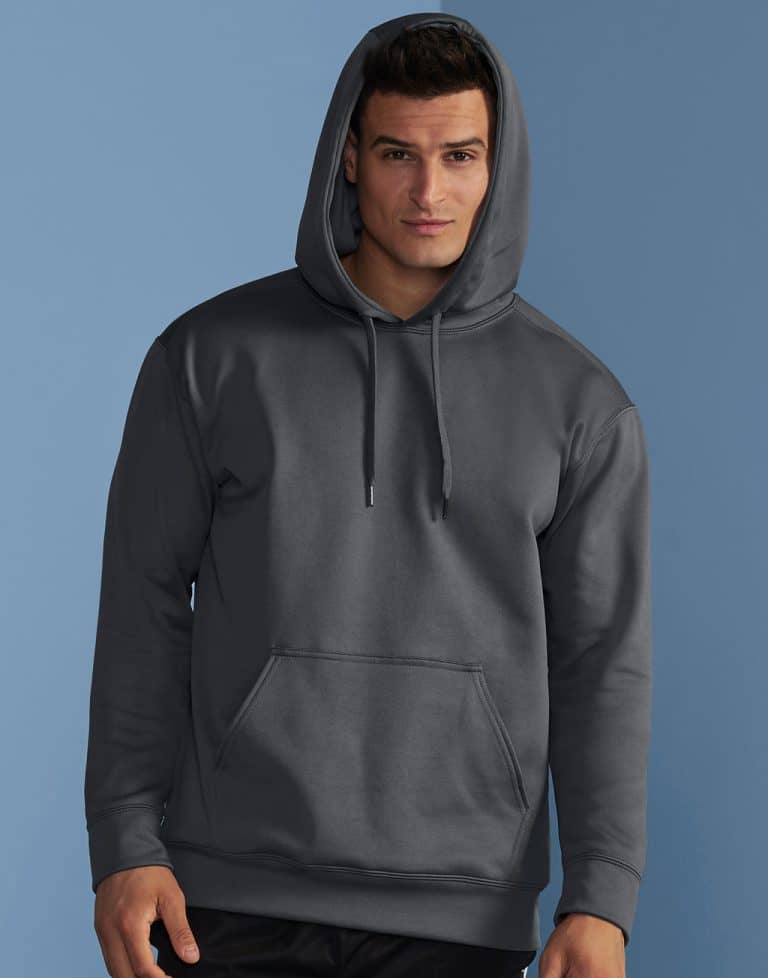 Gildan-hoodie-grijs-mannen
